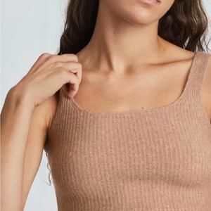 NWT Everlane Cozy Stretch Camel Crop Tank Top